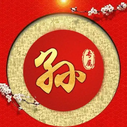  精美中国风百家姓图像定制,高端大气上档次,微信qq换上新头像吧