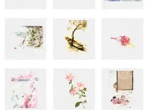  唯美中国风元素古风水彩插画png免扣素材图片模板下载45.11mb其他大全生活工作