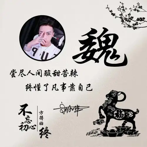  您要的微信头像已做好,26张高端精致签名头像,请查收带走