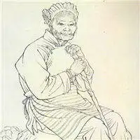  素描老人头像图片大全正面中国老人素描头像图片女