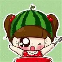 呆萌吃货女生头像卡通