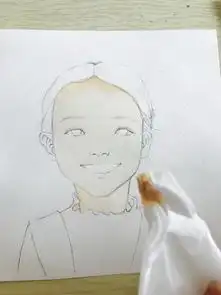  零基础水彩教程8张大嘴笑的雀斑女孩