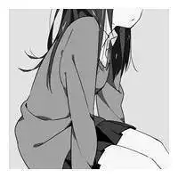  动漫黑白头像女生