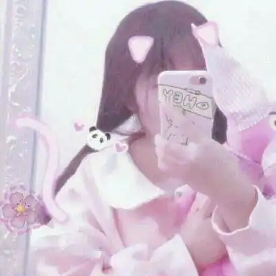  少女心头像粉色小清新真人和二次元女生头像