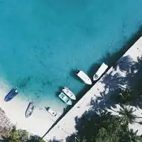 海边风景头像鸟瞰唯美海滩图片