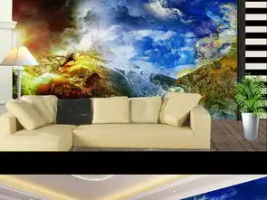  艺术水彩水墨画蓝天白云山水风景背景墙壁画图片素材效果图下载大理石背景墙图大全电视背景墙编号15929237