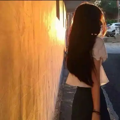  女生头像真人侧脸夕阳图片大全