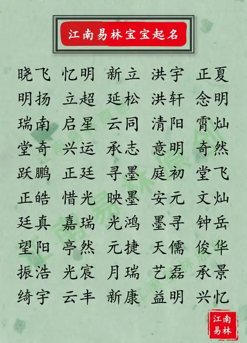  好听的男孩名字怎么取教你用宋词取一个阳光帅气的男孩名字