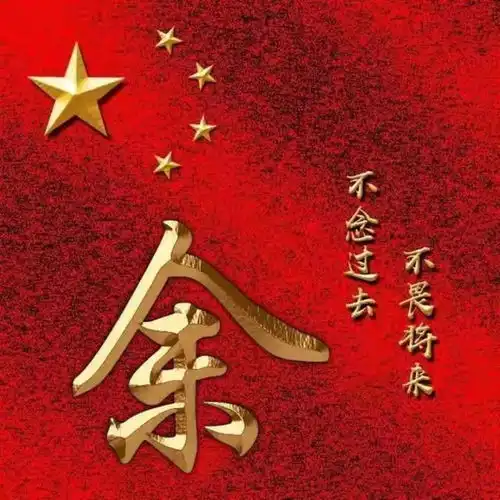  烫金字体姓氏微信头像不念过去,不畏将来