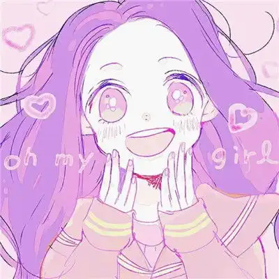  二次元动漫头像女大眼睛呆萌其实我是来拯救世界的