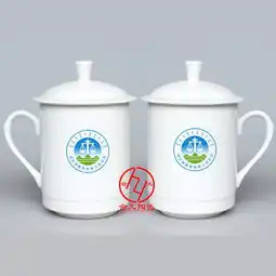  厂家专业定做陶瓷水杯会议专用茶杯
