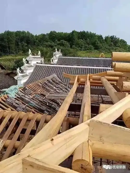  孙氏宗祠湖南新邵孙氏宗祠建设工程施工中