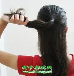 中直发怎样扎丸子头中直发半丸子头扎法图解