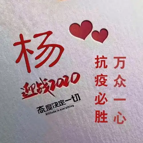  35张姓氏迎战2020头像,万众一心,抗疫必胜,激励你我他