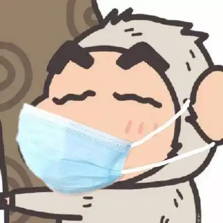 戴口罩头像女生手绘解除