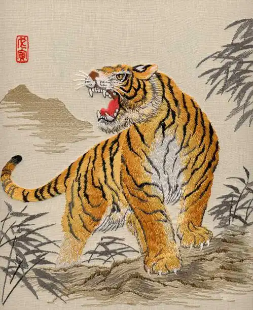  稀有十二生销刺绣图片