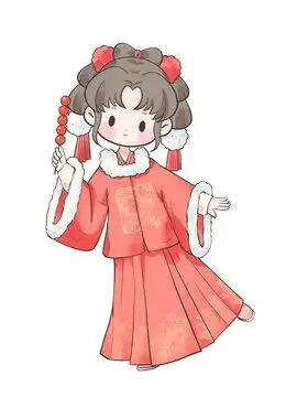  古风汉服可爱女孩q版,动漫卡通,设计素材,设计模板,汇图网