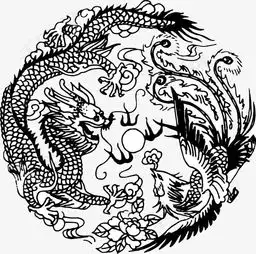  盘旋着的龙凤素材图片免费下载高清装饰图案png千库网图片编号5537507