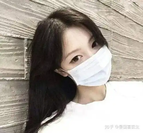 头像女真人戴口罩