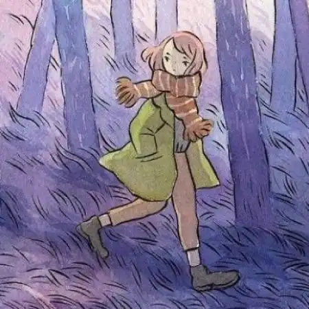  唯美插画手绘女生头像,软萌少女唯美有意境的