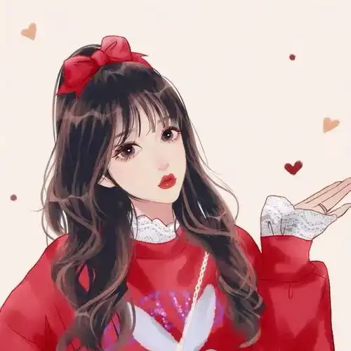  手绘女生头像你是我意料之外的意外