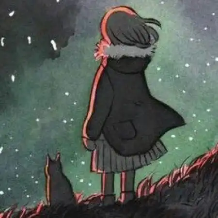  唯美插画手绘女生头像,软萌少女唯美有意境的