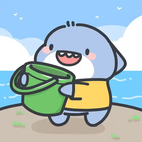  情头超可爱小鲨鱼动漫卡通情侣头像系列3
