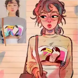  漂亮女孩被转化成二次元是什么体验