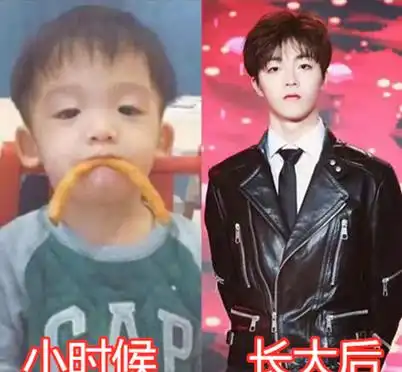  明星小时候vs长大后,鹿晗,杨洋帅气,宋雨琦天生丽质样子