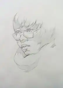  小清新素描头像