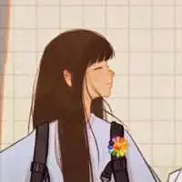 手绘一儿一女微信头像