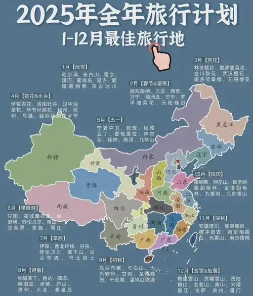  2025全年旅游计划,盘点每月最佳旅行目的地