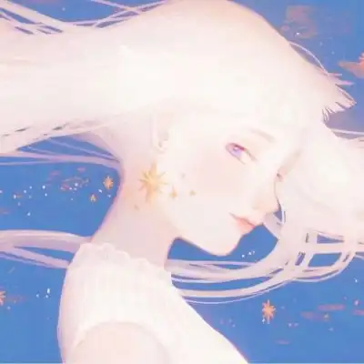  唐崎夜雨手绘插画女生头像