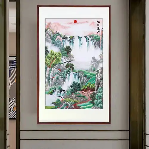  玄关挂画讲究大,要挂就挂守宅山水画,分享3款,招财又旺家