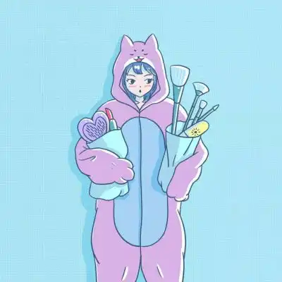 可爱女生动漫卡通闺蜜头像一人一张动漫闺头