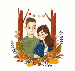  手绘插画素材森系少女笔下的彩铅童趣世界