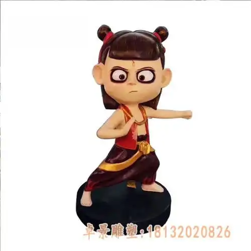  玻璃钢卡通哪吒雕塑毕节树脂雕塑哪吒厂家卓景雕塑