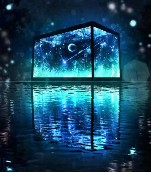  动漫美图唯美静谧星空风景图