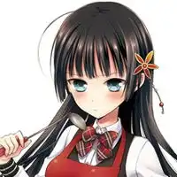  呆呆萌萌的可爱动漫女孩