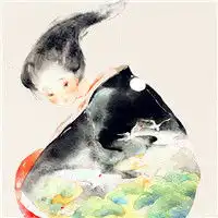  手绘古风少女头像唯美带着那一点的清新甜美感