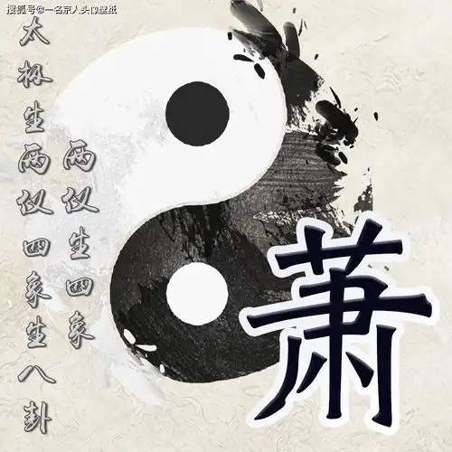  太极八卦中国风,23张黑白创意姓氏头像,用传统彰显个性