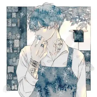  苏柒动漫男生手绘头像水墨人生