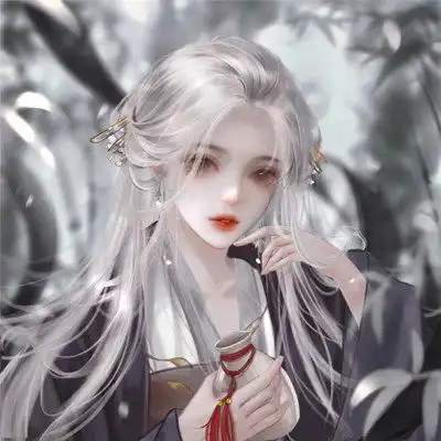  古风喝酒手绘神仙女生动漫头像图片,好看的头像图片古风