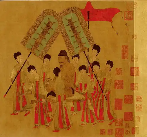  唐代阎立本古代人物名画美术资料绘画素材图片保存