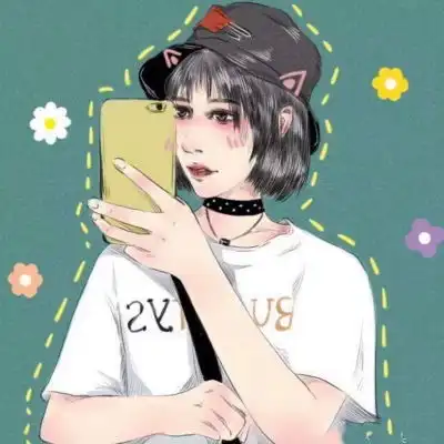  手绘情侣头像一男一女,所有的深爱都是秘密