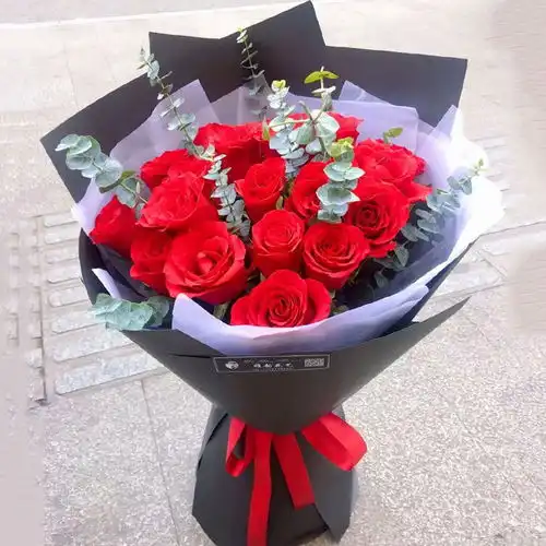  生日红玫瑰鲜花真花全国同城配送11支19朵花束送女友闺蜜老婆母亲
