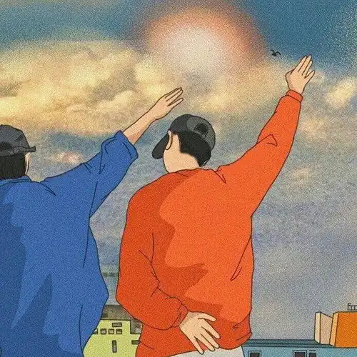  叮适合姐妹兄弟情侣的头像高清无水印请查收