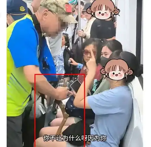  老人坐地铁强制女孩让座,用拐杖扒拉女子,警方通报已行拘