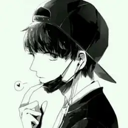 qq头像动漫男黑白