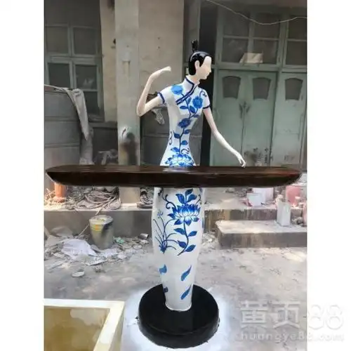  广元玻璃钢卡通侍女人物雕塑-黄页88网